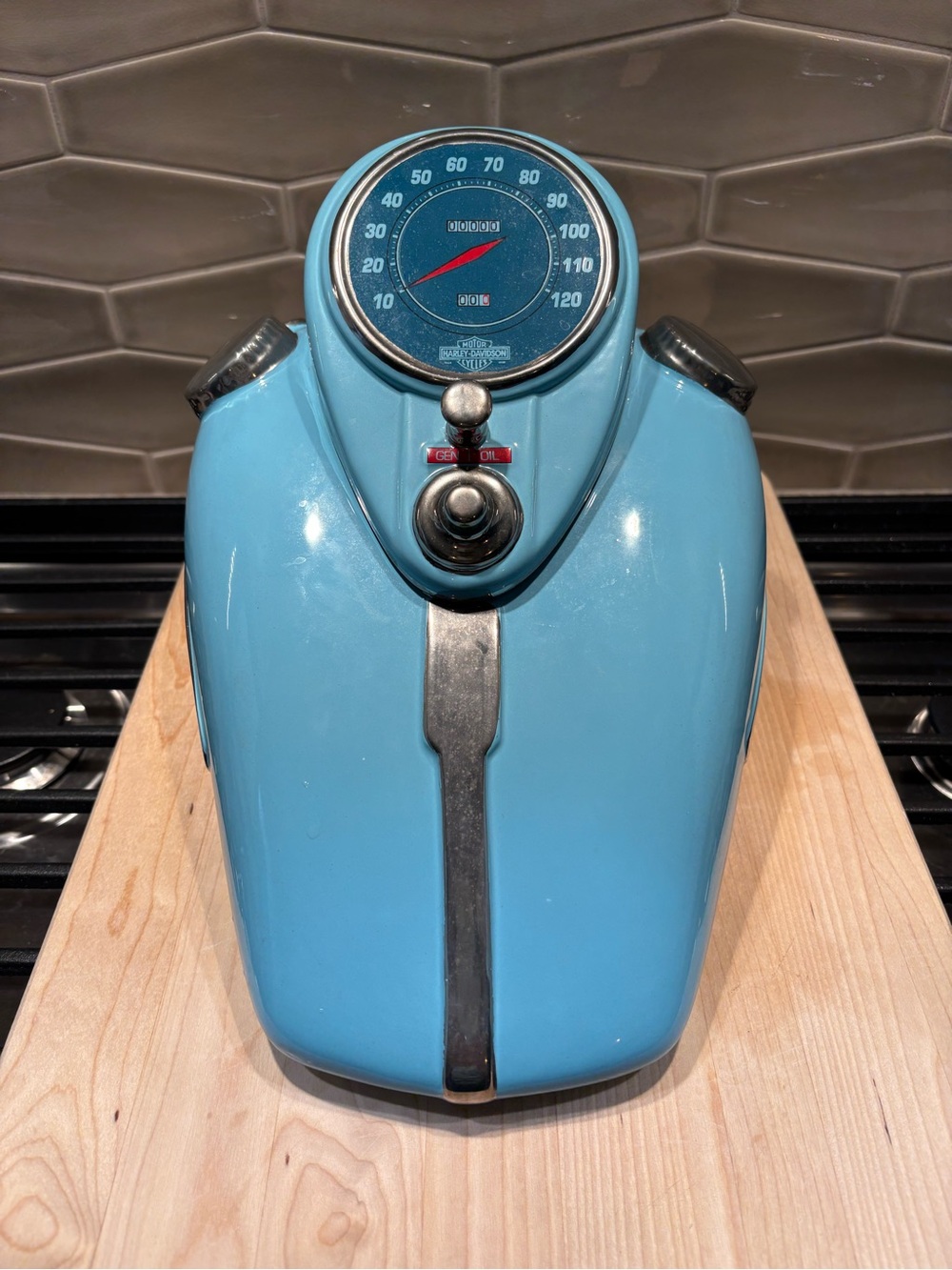 VTG 1992 Harley Davidson Cycles Motorcycle Blue Gas Tank Collectible Cookie Jar